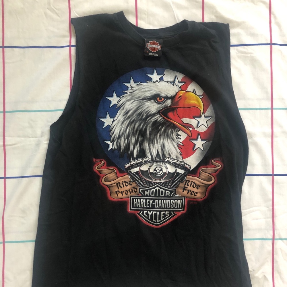 Sold! Harley Davidson Sleeveless Eagle tee Vintage